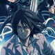 Crop of a poster for season 4 of Attack on Titan, featuring the main characters of the anime.